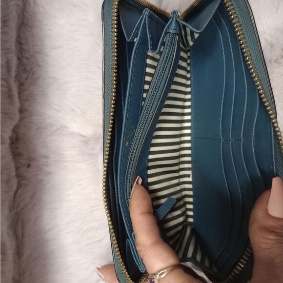 Kate Spade blue continental checkbook wallet - Picture 7 of 14